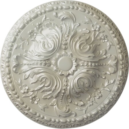 Ekena Millwork Amelia Ceiling Medallion (Fits Canopies up to 2 3/8"), Hand-Painted Flash Blue, 19 5/8"OD x 3/4"P CM20AMFBS